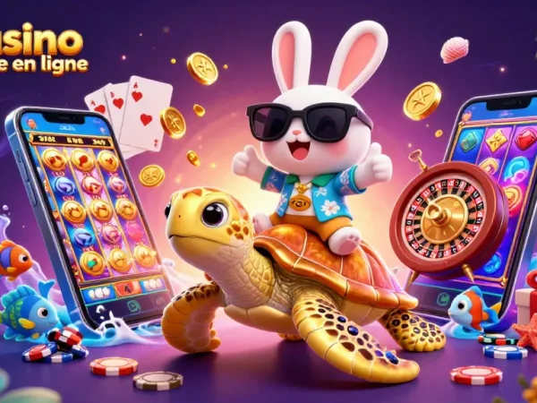 Vivez l'excitation du casino fiable en ligne avec des personnages de cartoon parmi des éléments de jeu flashy.