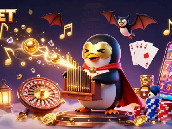 Experience the thrilling world of F8BET with stunning visuals featuring games, golden coins, and interactive elements