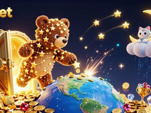 Bet on 188bet with a captivating 3D illustration of a celestial scene filled with treasure and excitement.
