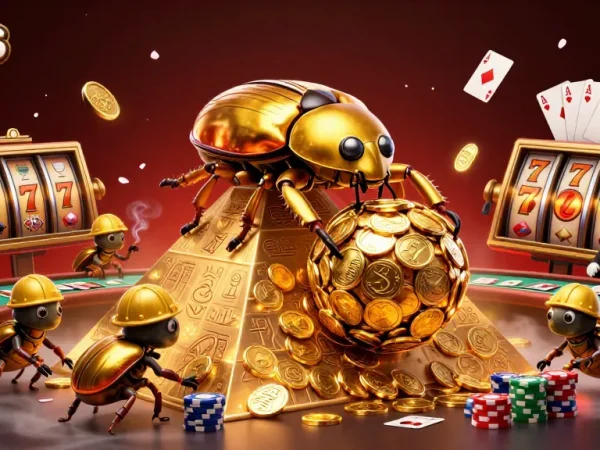 Spin the zeus slot and win big with golden coins and vibrant casino symbols in this dynamic scene.
