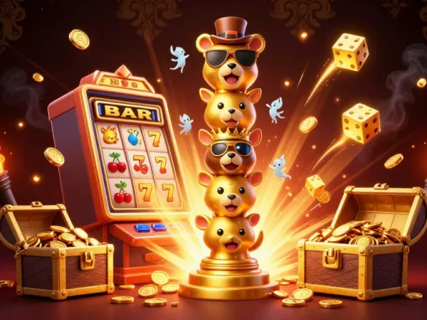 Engage with keo nha cai through this vibrant slot and casino experience illustration, showcasing luck and excitement.