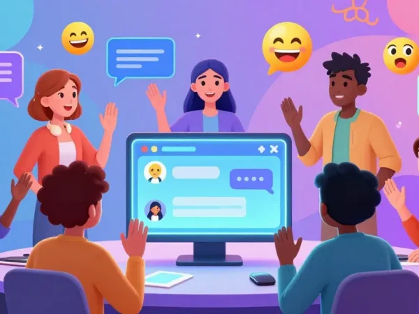 Engaging NSFW character AI interactions in a vibrant digital chatroom.