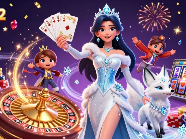 Win big with toko22 in this vibrant 3D casino scene showcasing lively elements and festive energy.