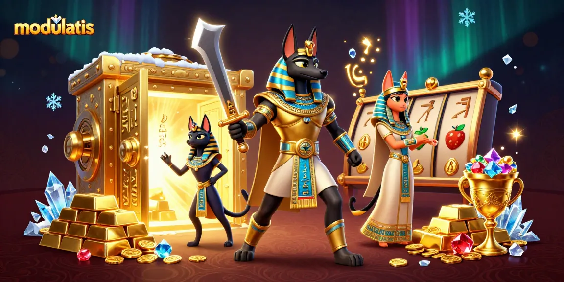 Slot gacor modulatis, mainkan dengan Anubis dan Bastet dikelilingi oleh harta karun!
