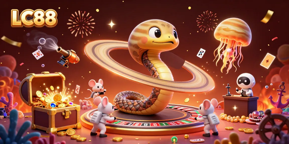 Engage in thrilling gameplay at LC88 with unique characters and vibrant casino elements.
