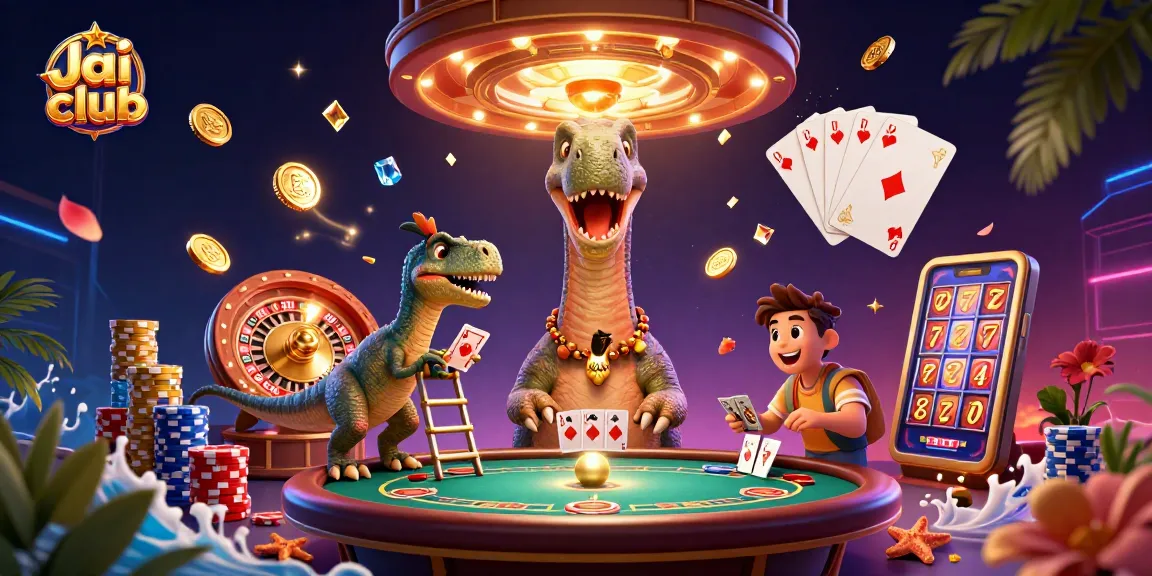 Engage in thrilling gameplay at Jai club with exciting casino characters and elements.