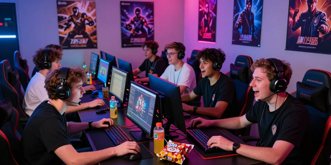 Link alternatif raja328 gaming scene with friends enjoying online gameplay, vibrant atmosphere and camaraderie.