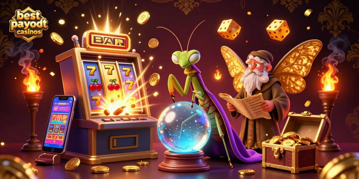 Experience the excitement at best payout casinos with vibrant characters and jackpot elements in an engaging scene.