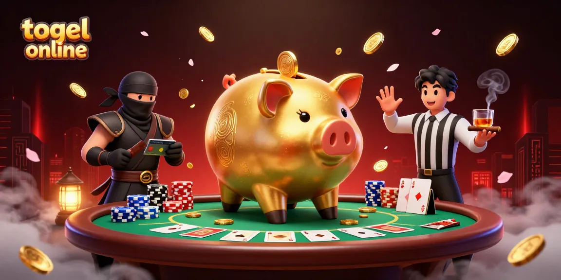 Experience exciting togel online action with a dynamic scene of friendly gambling competition.